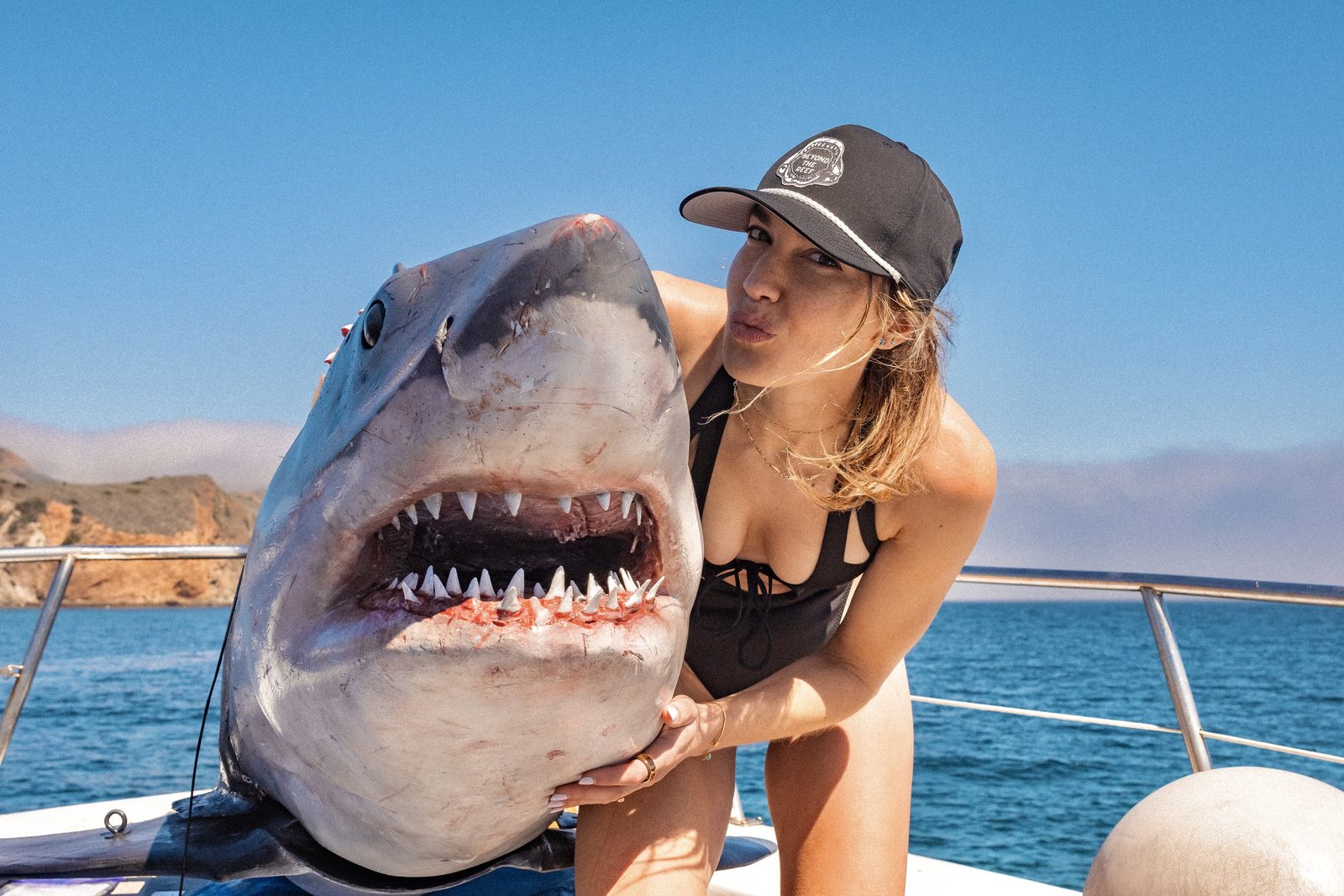 Kendyl Berna filming on the water